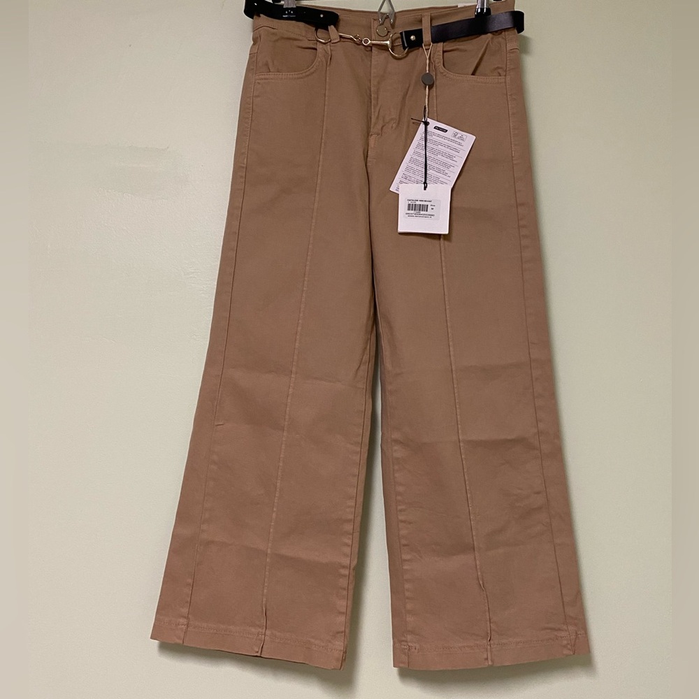 Tensione in Tan Wide-Leg Pants